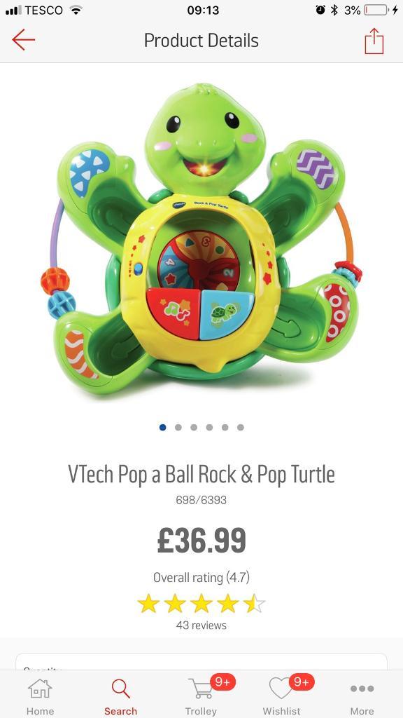 vtech pop a ball rock & pop turtle